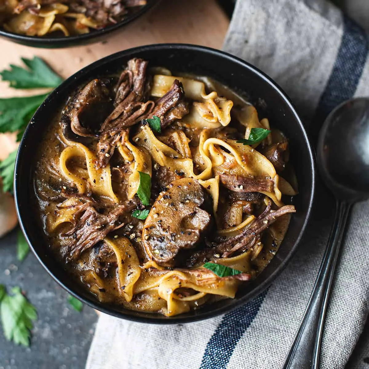 Beef stroganoff